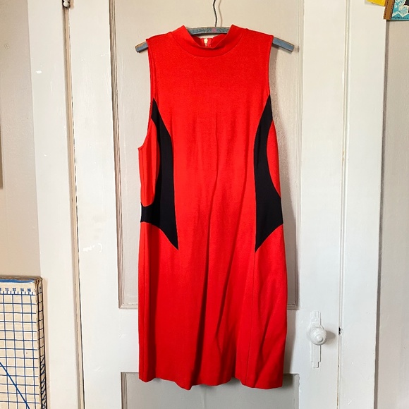 Kensie Dresses & Skirts - Kensie Red & Black Fitted Mod Dress